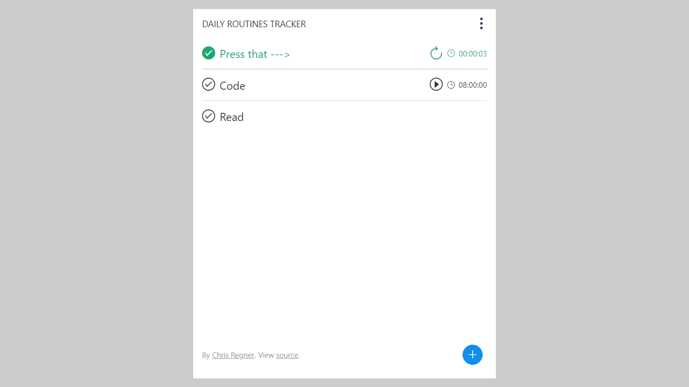 Daily Routines Tracker